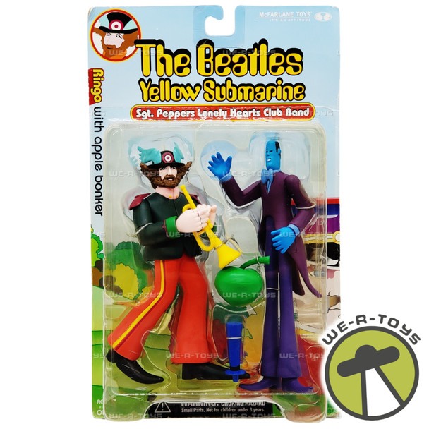 The Beatles Yellow Submarine Sgt. Peppers Ringo With Apple Bonker Figures NRFP