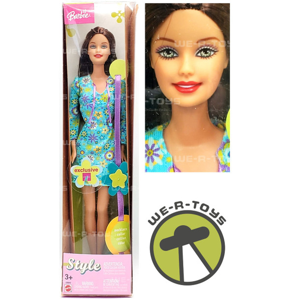 Barbie Style Brunette Blue Dress JCPenney Exclusive Doll 2003 Mattel #C6849 NRFB