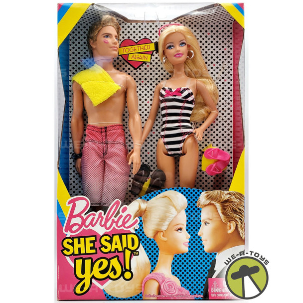 Barbie Doll Giftset 2 Pack Barbie Ken She Said Yes 2010 Mattel T7431 NRFB