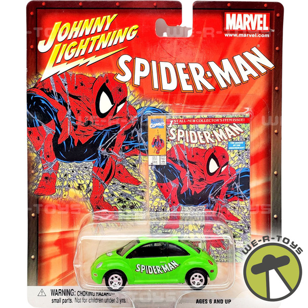 Johnny Lightning Marvel VW 1998 Green Spider-Man Beetle Die-Cast Vehicle NRFP