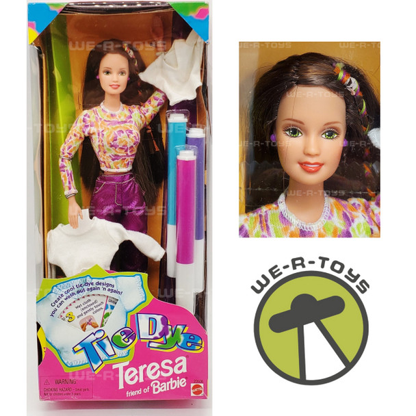 Barbie Tie Dye Teresa Doll with T-shirts & Markers Mattel 1998 No. 20506 NRFB
