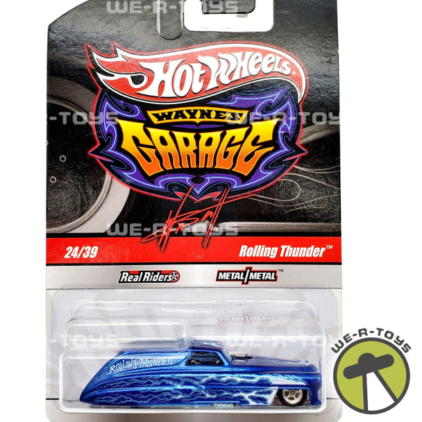 Hot Wheels Wayne's Garage Blue Rolling Thunder 24/39 Mattel 2009 NRFP