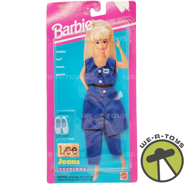 Barbie Lee Jeans Fashions Blue Mini Crop Top and Pants 1995 Mattel # 68307 NRFP