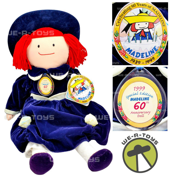 Madeline 60th Anniversary 19-inch Plush Storybook Character Eden DIC 1999 NWT