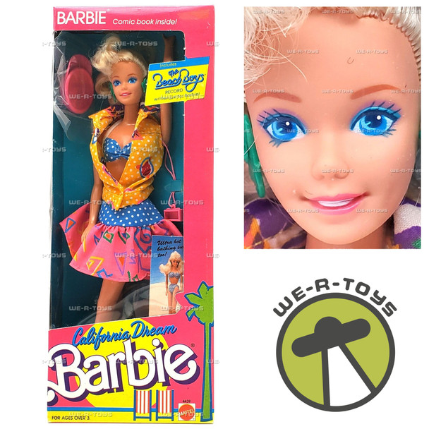 California Dream Barbie Doll 1987 With Beach Boys Record & Comic Book #4439