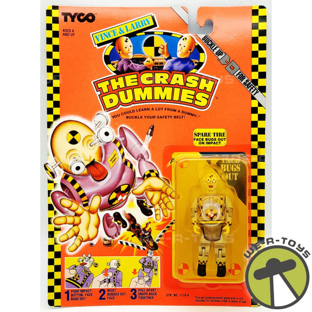 Crash Dummies The Crash Dummies Spare Tire Action Figure Face Bugs Out On Impact 1991 Tyco NEW