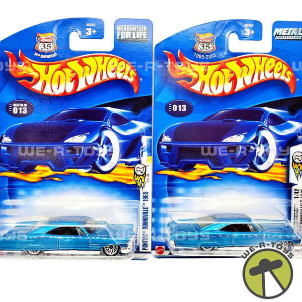 Hot Wheels Pontiac Bonneville '65 Lot of 2 Vehicles 2003 First Editions NRFP