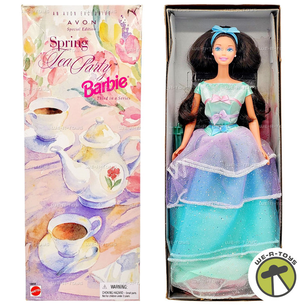 Spring Tea Party Barbie Brunette Avon Special Edition 1997 Mattel 18658