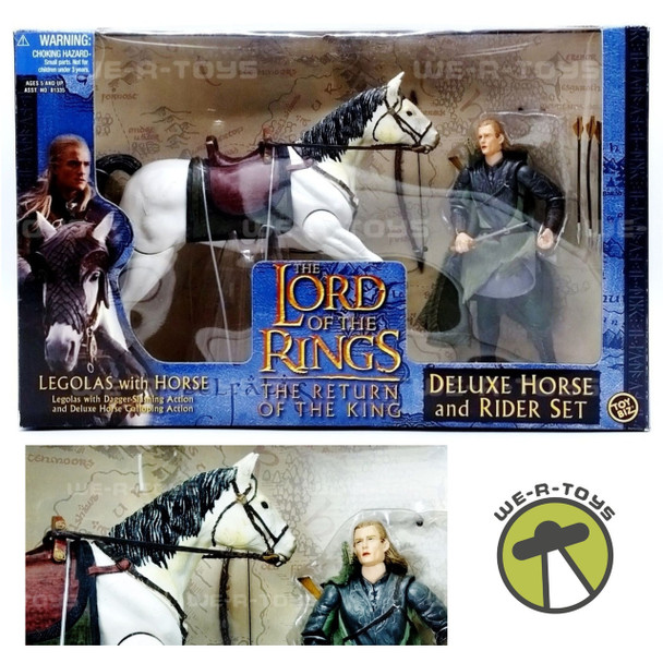 The Lord of the Rings Lord of the Rings ROTK Legolas with Horse Deluxe Horse & Rider Set ToyBiz NRFB