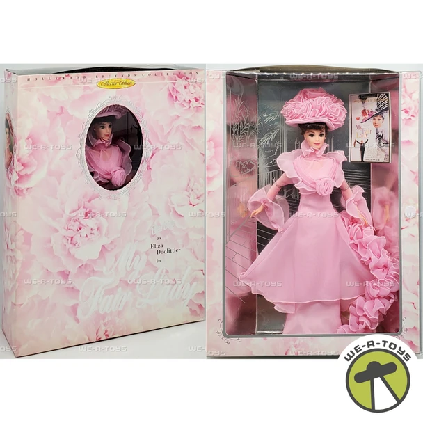 Barbie as Eliza Doolittle in My Fair Lady Organza Gown Pink 1995 Mattel 15501