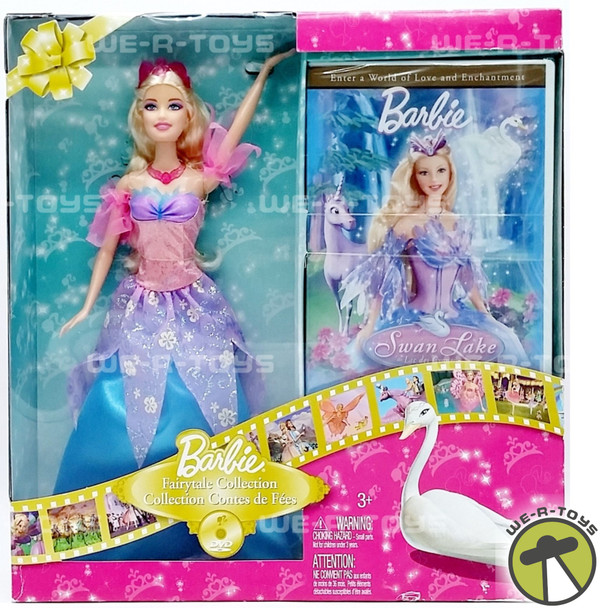 Barbie Fairytale Collection Swan Lake Doll and DVD Gift Set 2009 Mattel NRFB