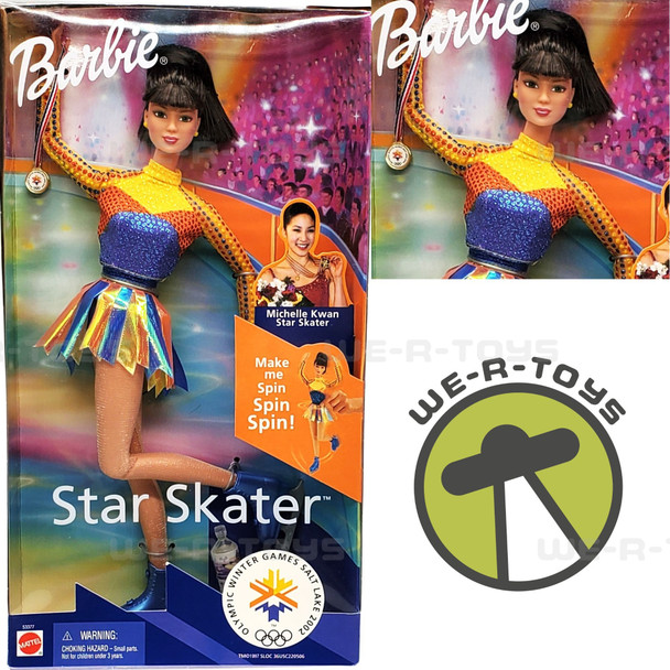 Michelle Kwan Star Skater Barbie Doll 2002 Olympic Games Mattel 53377