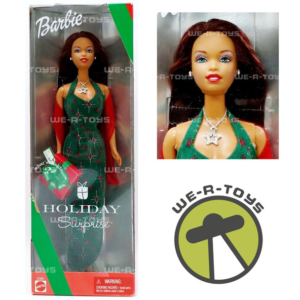Holiday Surprise Barbie African American AA 2000 Mattel #27291 NRFB