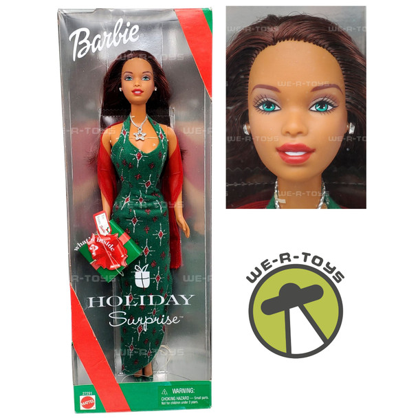 Holiday Surprise Barbie African American Doll 2000 Mattel #27291 NRFB