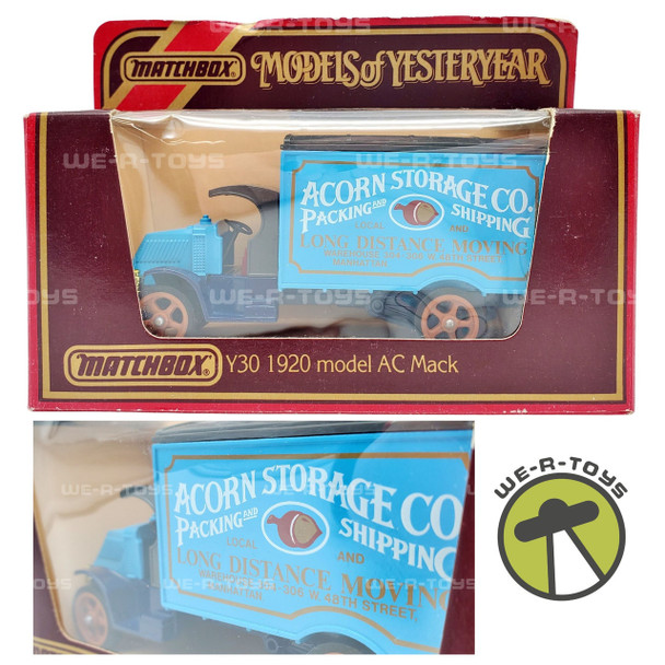 Matchbox Models of Yesteryear 1920 models AC Mack Acorn Storage Co. Matchbox 1984 NRFP