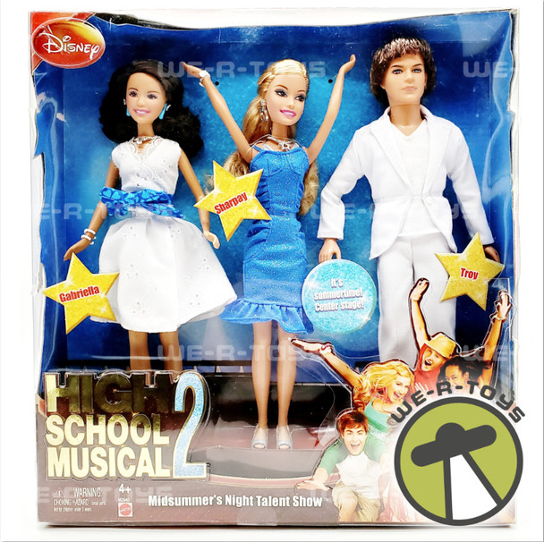 Disney High School Musical 2 Midsummer's Night Talent Show 3 Doll Gift Set