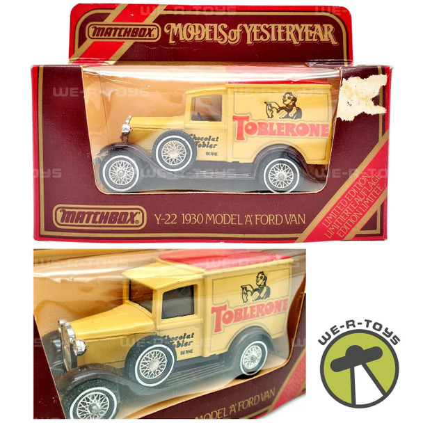 Matchbox Models of Yesteryear 1930 Model A Ford Van Toblerone Chocolate Matchbox NRFP