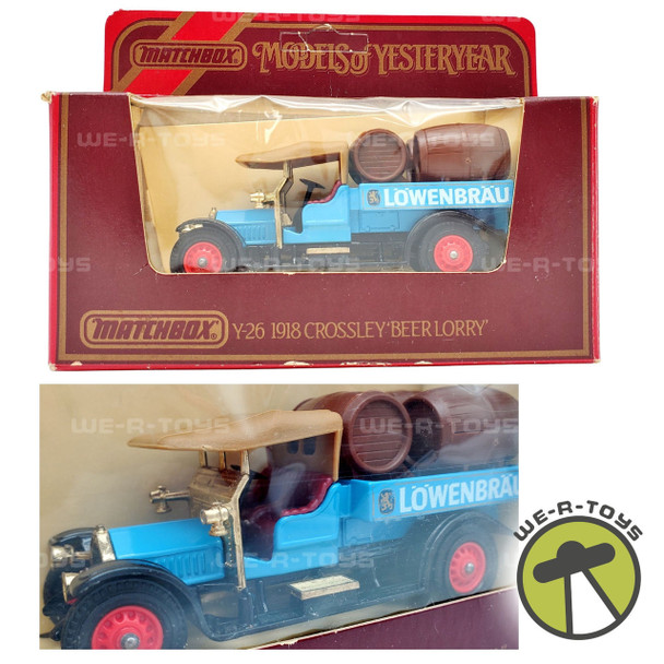 Matchbox Models of Yesteryear 1918 Crossley Beer Lorry Blue Lowenbrau Matchbox 1984 NRFP