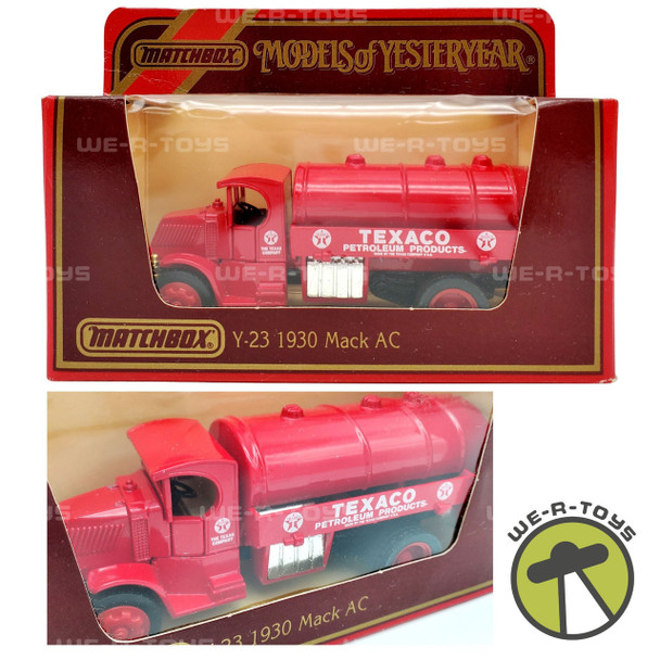 Matchbox Models of Yesteryear 1930 models AC Mack Red Texaco Tanker Matchbox 1989 NRFP
