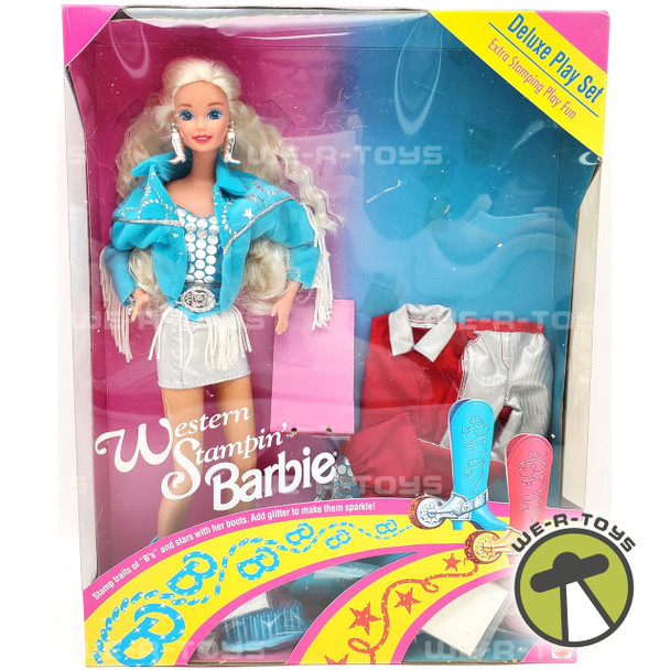 Barbie Western Stampin' Barbie Doll Deluxe Play Set RARE 1993 Mattel NRFB