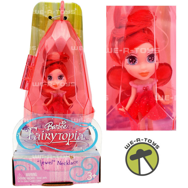 Barbie Fairytopia Rubie Fairy Friend in Red Jewel for Necklace Mattel NRFP