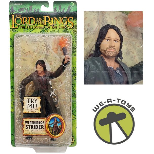 The Lord of the Rings Lord of the Rings Weathertop Strider with Light-Up Torch 2003 Toy Biz 81561 NRFP