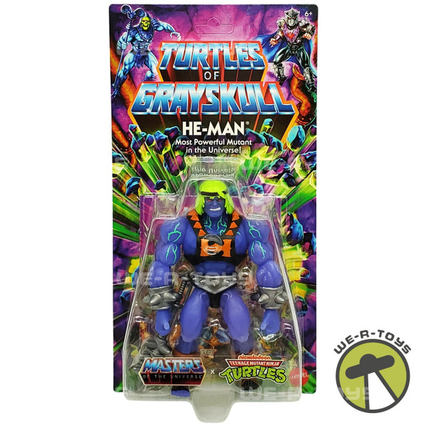 Masters of the Universe MOTU Origins Turtles of Grayskull Wave 1 He-Man Action Figure Mattel 2023