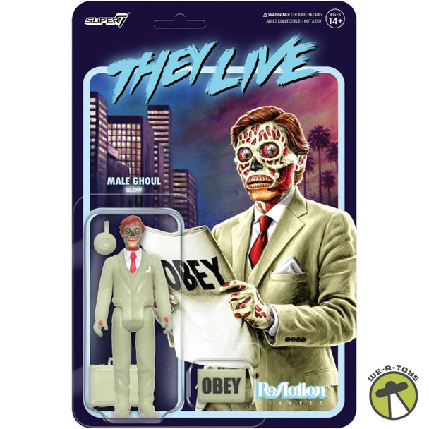 They Live Super7 They Live Male Ghoul (Glow) - 3.75 in Scale Reaction Figure