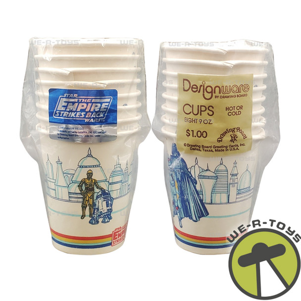 Star Wars The Empire Strikes Back 9-Ounce Paper Party Cups 1980 Designware NRFP