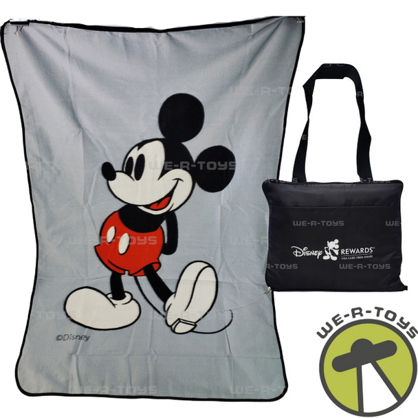Disney Rewards Visa Card from Chase Bank Mickey Mouse Fleece Picnic Blanket USED