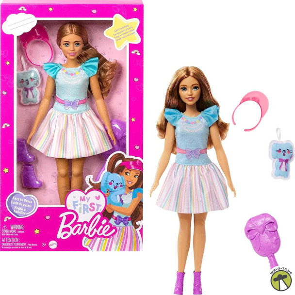Barbie My First Barbie Preschool Doll Teresa with Soft Posable Body & Brown Hair