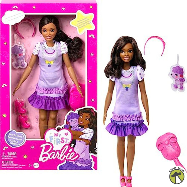 Barbie My First Barbie Preschool Doll Brooklyn Soft Posable Body African American