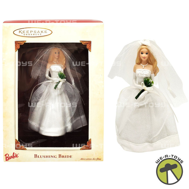 Hallmark Keepsake Barbie Blushing Bride Blonde Ornament 2002