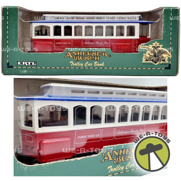 Ertl Anheuser Busch Trolley Car Locking Coin Bank 1/43 Scale Die Cast Vehicle NRFP