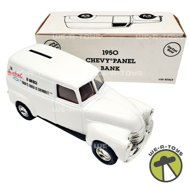 Ertl 1950 White Chevy Panel Bank Die Cast Locking Coin Bank 1:25 Scale ERTL NEW