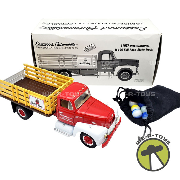 1957 International R-190 Full Rack Stake Truck 1:34 Marble King Eastwood NEW