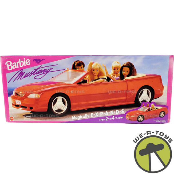 Barbie 1994 Barbie Ford Mustang Convertible Expands From 2 to 4 Seater 11929 Mattel NEW