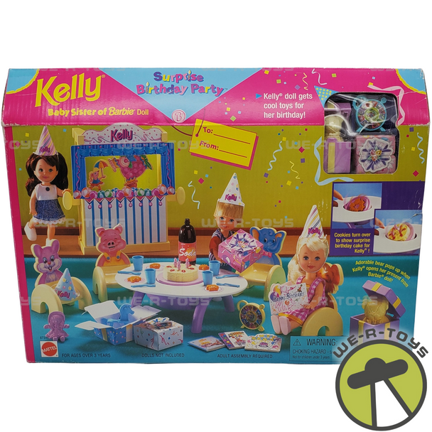 Barbie Kelly Surprise Birthday Party Gift Set 67346 Mattel 1998 NRFB