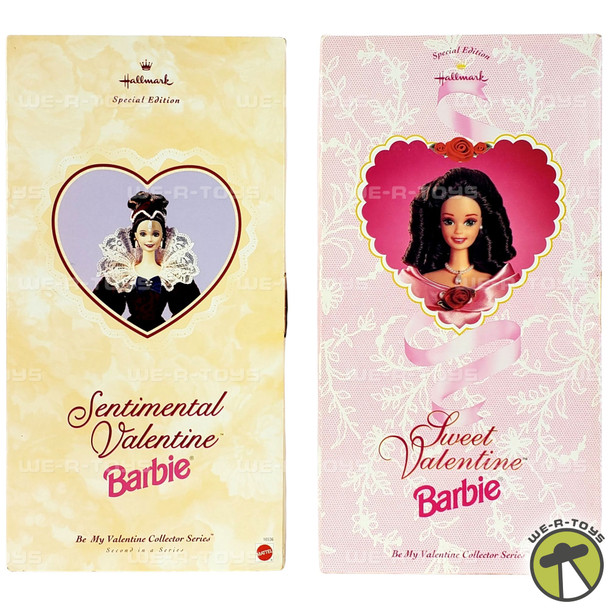 Barbie Sentimental Valentine & Sweet Valentine Dolls Hallmark Lot of 2 NRFB