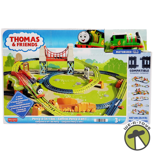 Thomas & Friends Percy 6-in-1 Motorized Train and Track Set 2022 Mattel NEW