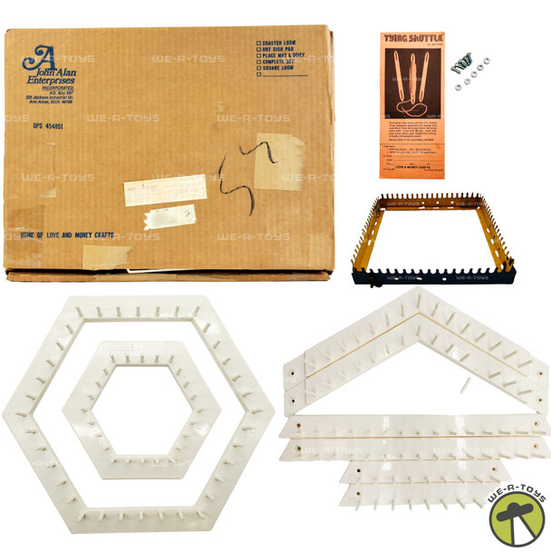 Love And Money Crafts Hexagon Lap Loom Set John Alan Vintage 1980 USED
