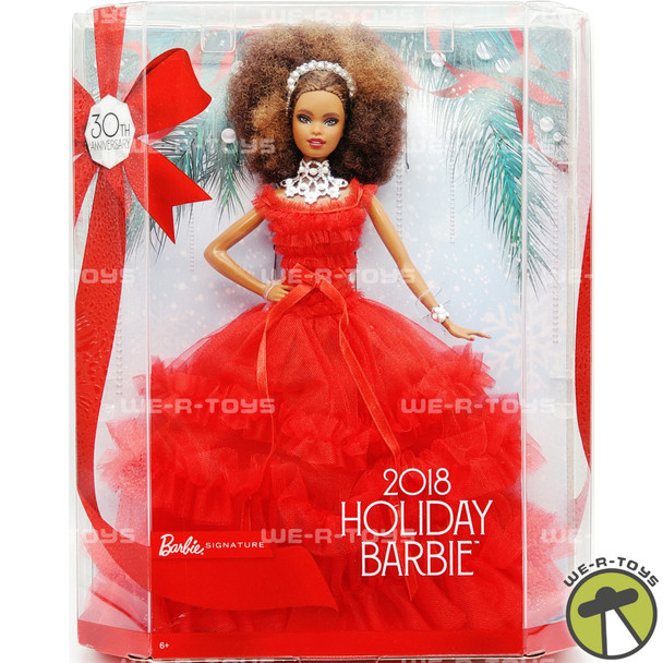 2018 Holiday Barbie Doll African American 30th Anniversary Mattel FRN70 NEW