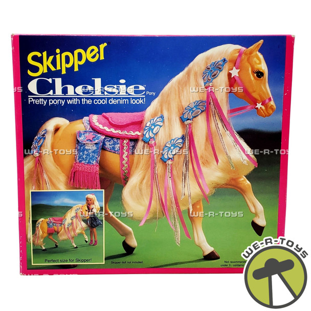 Barbie Skipper Chelsie Pony Pretty Pony With the Cool Denim Look 1992 NEW