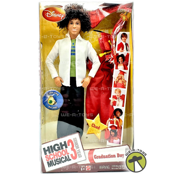 Disney's High School Musical 3 Senior Year Chad Graduation Day Doll 2008 NRFB