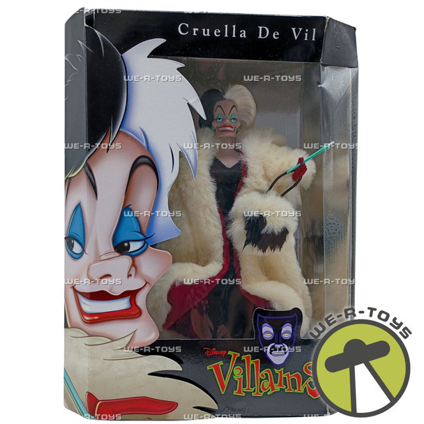 Disney Villains Cruella De Vil Doll In Fur Coat 101 Dalmatians 88010 New