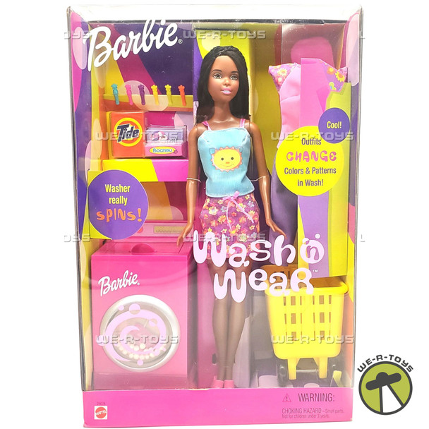 Barbie Wash 'N Wear Doll With Color & Pattern Changing Clothes AA Mattel #29028