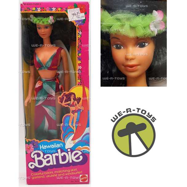 Barbie Hawaiian Doll With Windsurfer and Ukulele 1982 Mattel #7470 NRFB