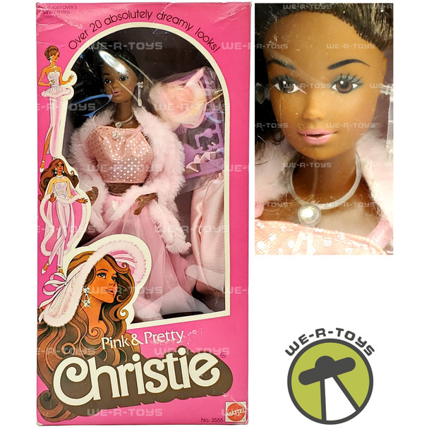 Barbie Pink & Pretty Christie Doll African American 1981 Mattel # 3555 NRFB