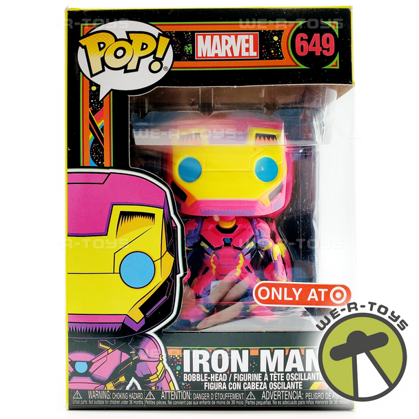 Funko Pop Marvel Target Exclusive Black Light Iron Man Collectible Vinyl Figure