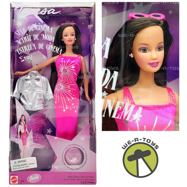 Barbie Teresa Star de Cinèma Multilingual Box with Body Glitter Mattel 1999 NRFP